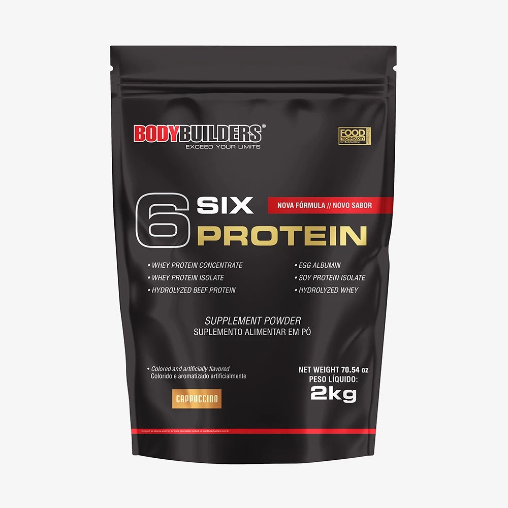 Whey Protein Concentrado 6 Six Protein 2kg Para Ganho de Massa Muscular Magra e Força Muscular – Bodybuilders