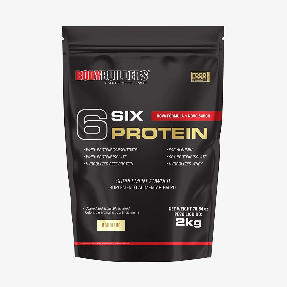 Whey Protein Concentrado 6 Six Protein 2kg Para Ganho de Massa Muscular Magra e Força Muscular – Bodybuilders