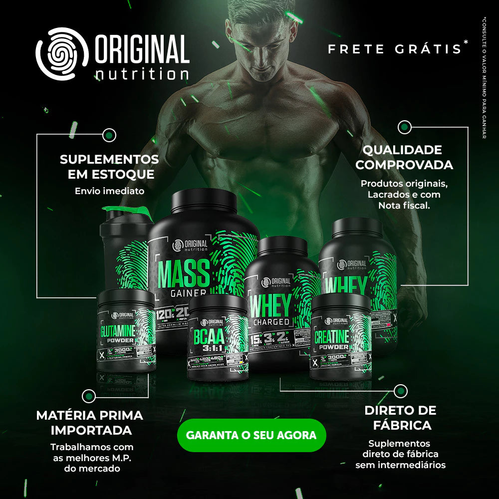 Kit Charged Original Whey + Bcaa + Creatina + Shaker