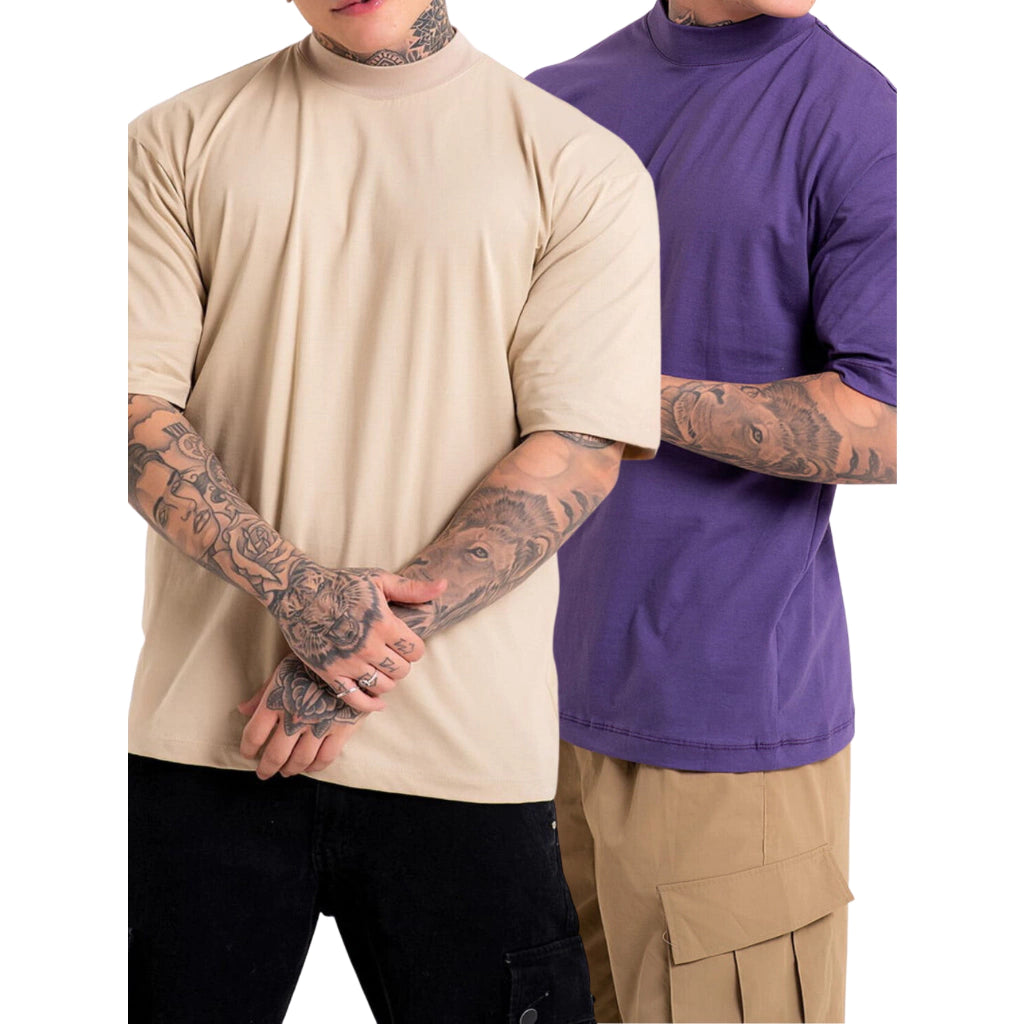 Kit 2 Camisetas Oversized Streetwear 100% Algodão