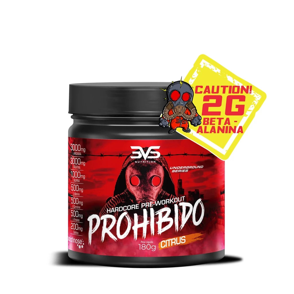 Pré Treino Prohibido 180g Com Fórmula Avançada - Extra Forte