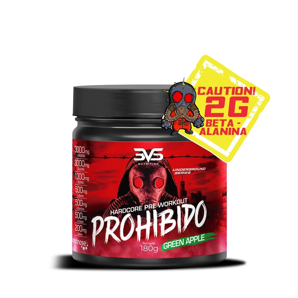 Pré Treino Prohibido 180g Com Fórmula Avançada - Extra Forte