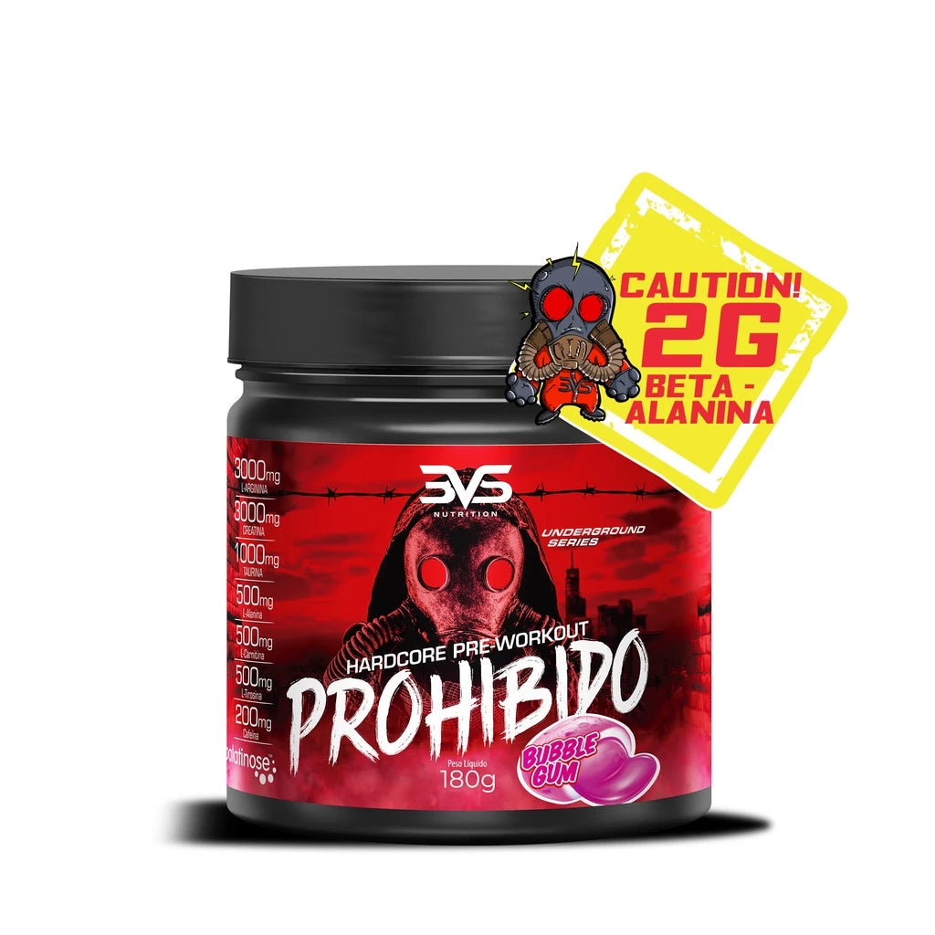 Pré Treino Prohibido 180g Com Fórmula Avançada - Extra Forte