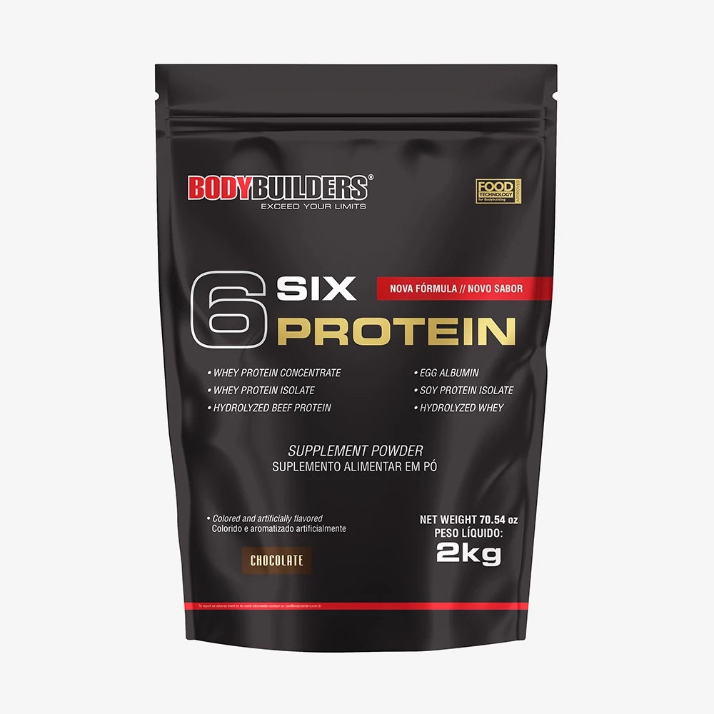 Whey Protein Concentrado 6 Six Protein 2kg Para Ganho de Massa Muscular Magra e Força Muscular  – Bodybuilders