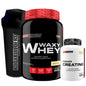 Kit Whey Protein Waxy Whey Pote 900g + Power Creatina 100g + Coqueteleira - Aumento de Massa Muscular - Bodybuilders