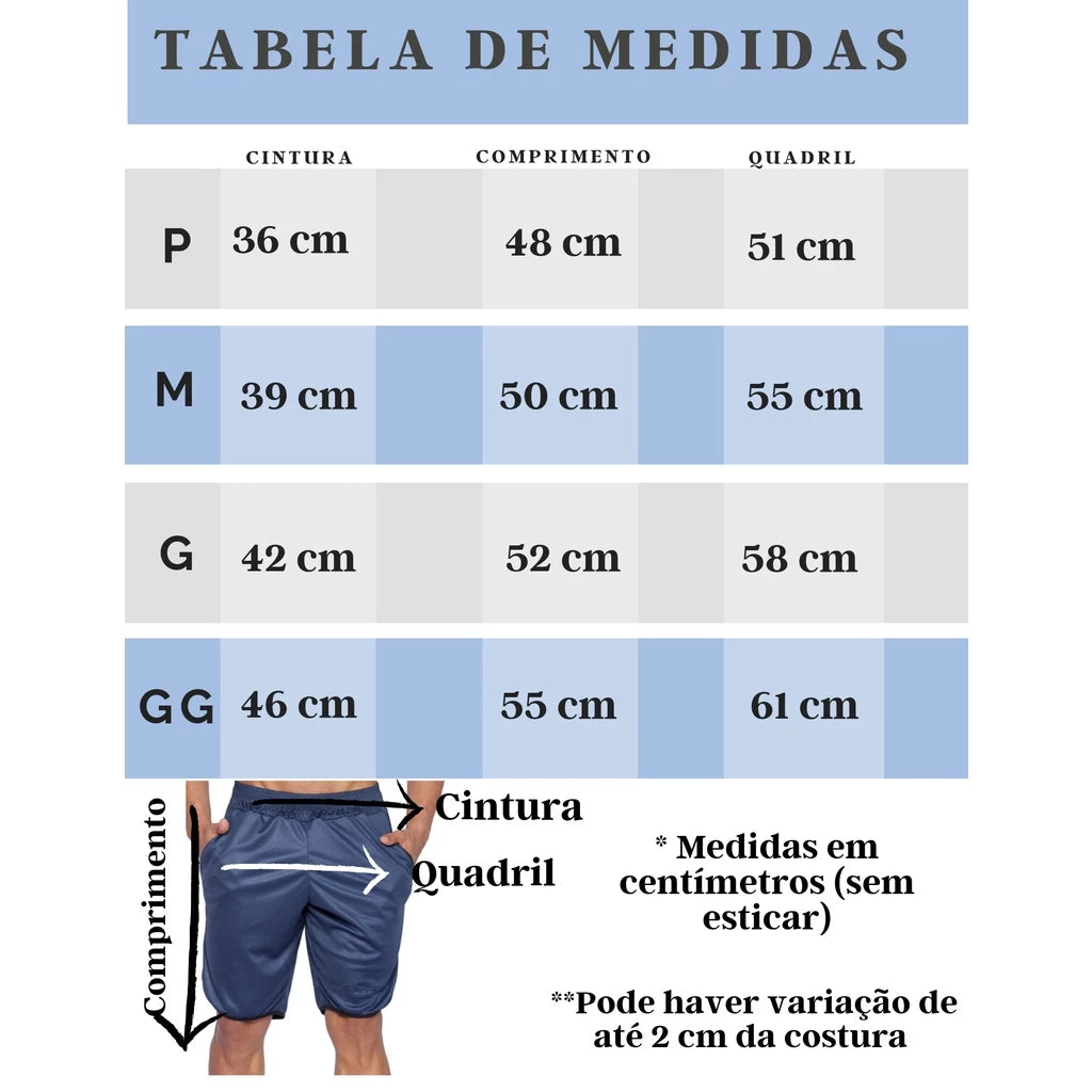 Kit 2 Bermudas Garra Sport Street Fitness