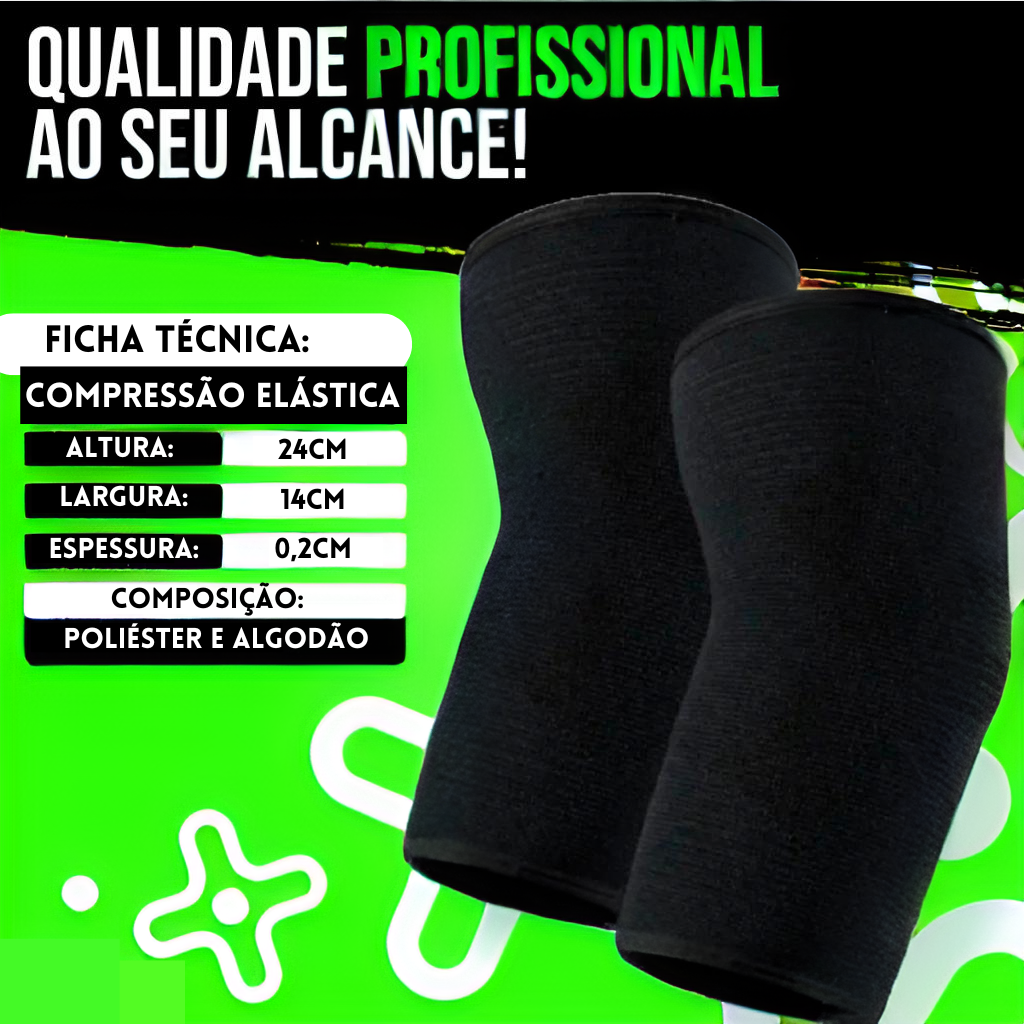 Par de Cotoveleiras De Compressão Ajustável Esporte Fit