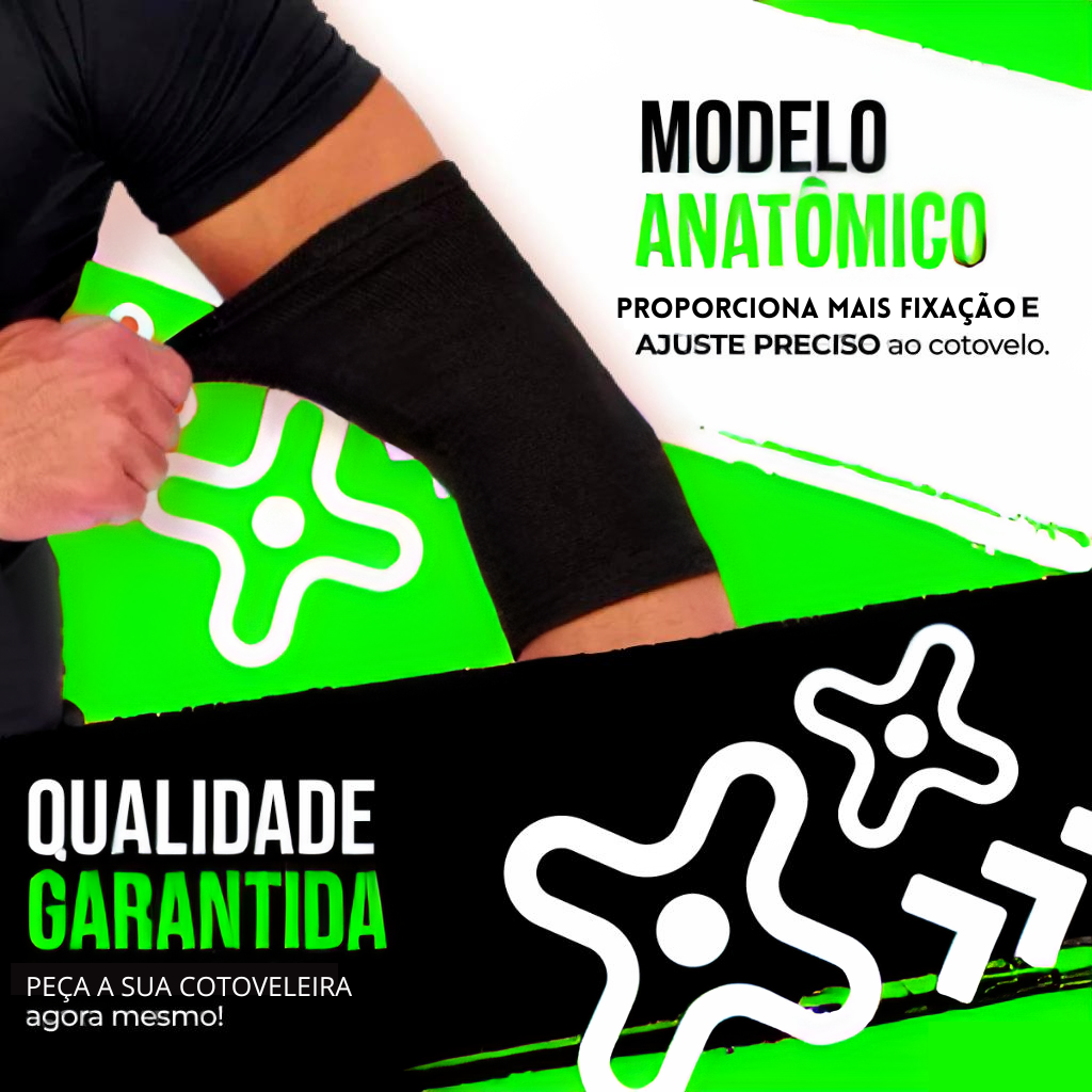 Par de Cotoveleiras De Compressão Ajustável Esporte Fit