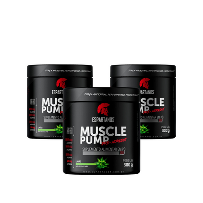 Pré Treino Muscle Pump Suplemento Pre Workout 300g - Espartanos