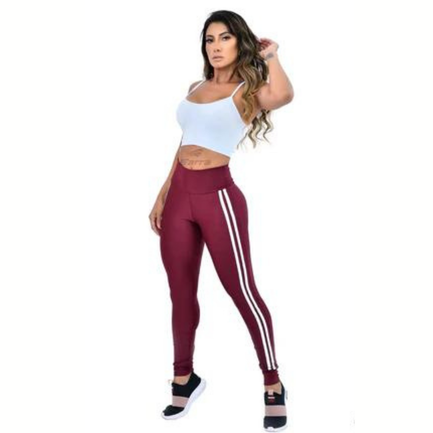 Calça Legging Fitness Cós Alto em Suplex