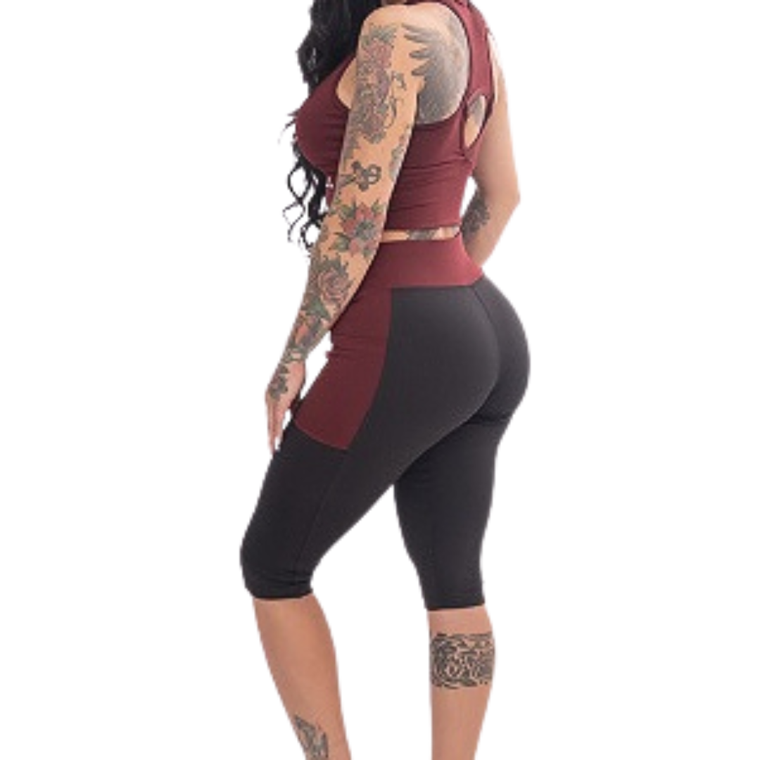 Calça Legging Corsário Fitness C/ Bolso