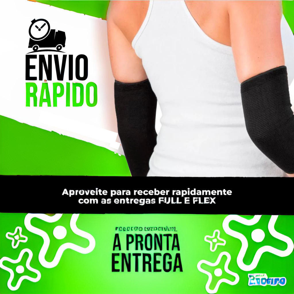 Par de Cotoveleiras De Compressão Ajustável Esporte Fit