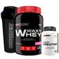 Kit Whey Protein Waxy Whey Pote 900g + Power Creatina 100g + Coqueteleira - Aumento de Massa Muscular - Bodybuilders