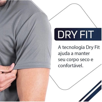 Camiseta de Corrida Dry Fit Lisa