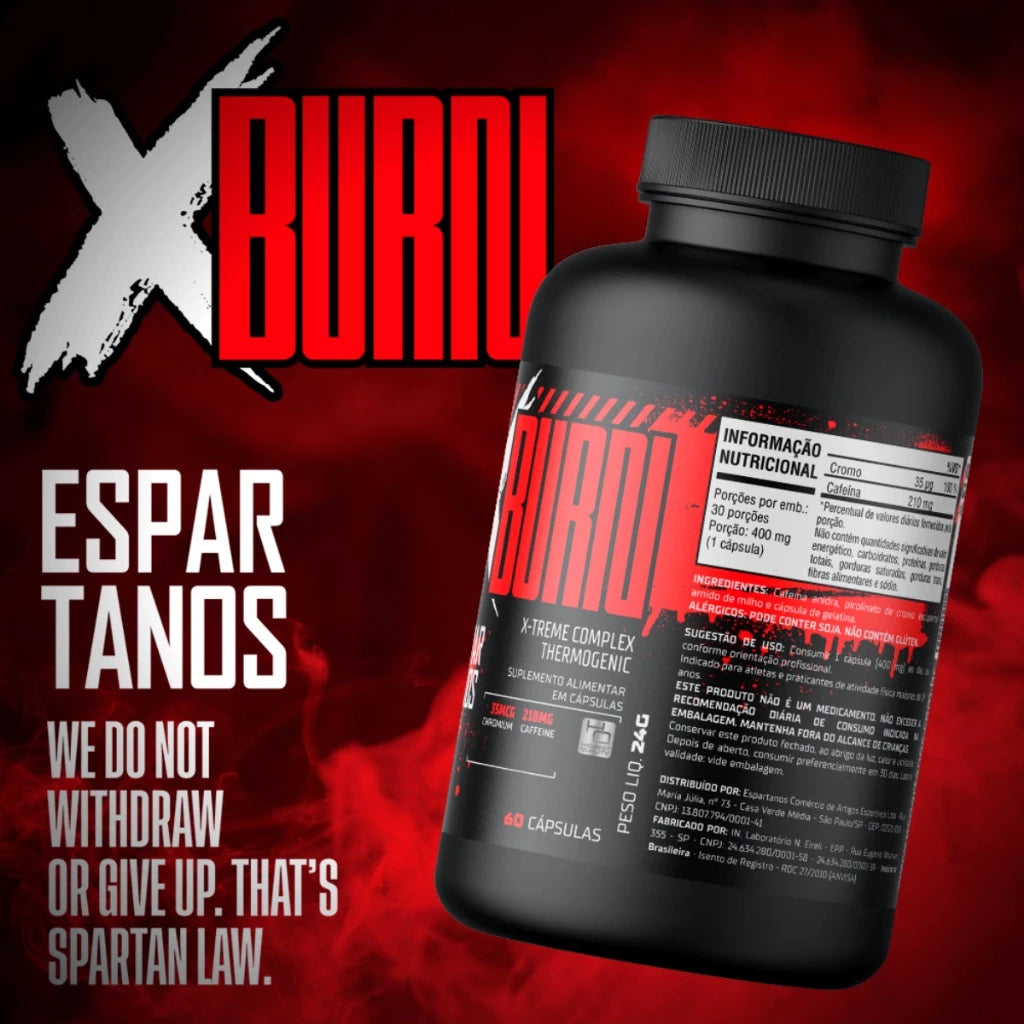 X Burn Xtreme Complex Termogênico 60 Cáps - Espartanos