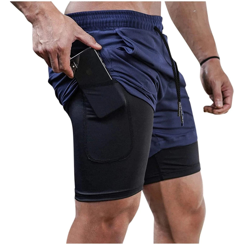 shorts 2 em 1 academia e treino sport fit dry fit