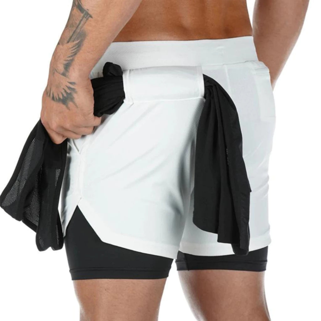 shorts 2 em 1 academia e treino sport fit dry fit