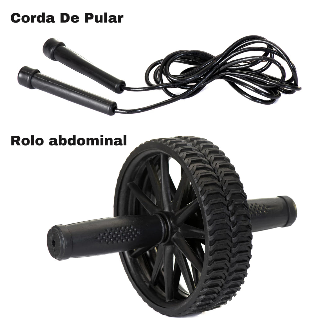 Roda De Exercícius Abdominal + Corda de Pular