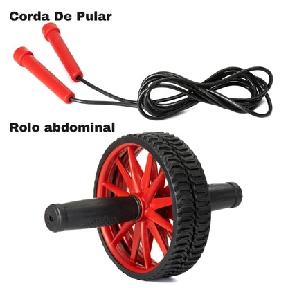 Roda De Exercícius Abdominal + Corda de Pular