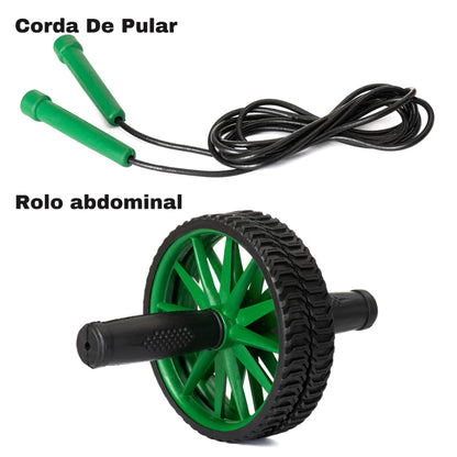 Roda De Exercícius Abdominal + Corda de Pular