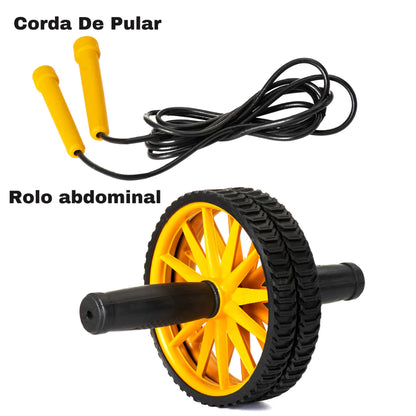 Roda De Exercícius Abdominal + Corda de Pular