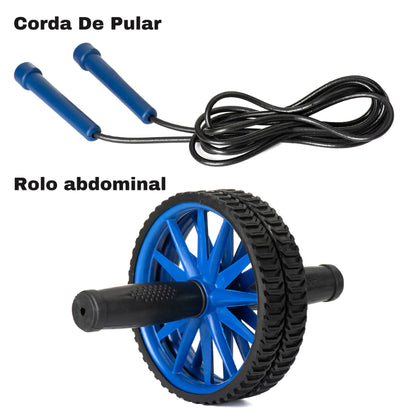 Roda De Exercícius Abdominal + Corda de Pular