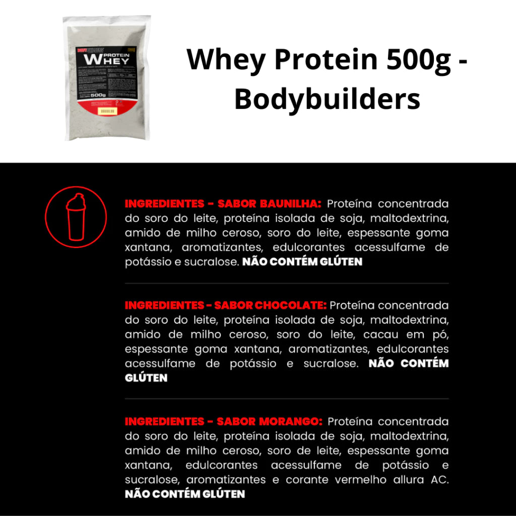 Whey Protein Concentrado em Blend Proteico 35% 500g - Suplemento em pó - Refil - Bodybuilders