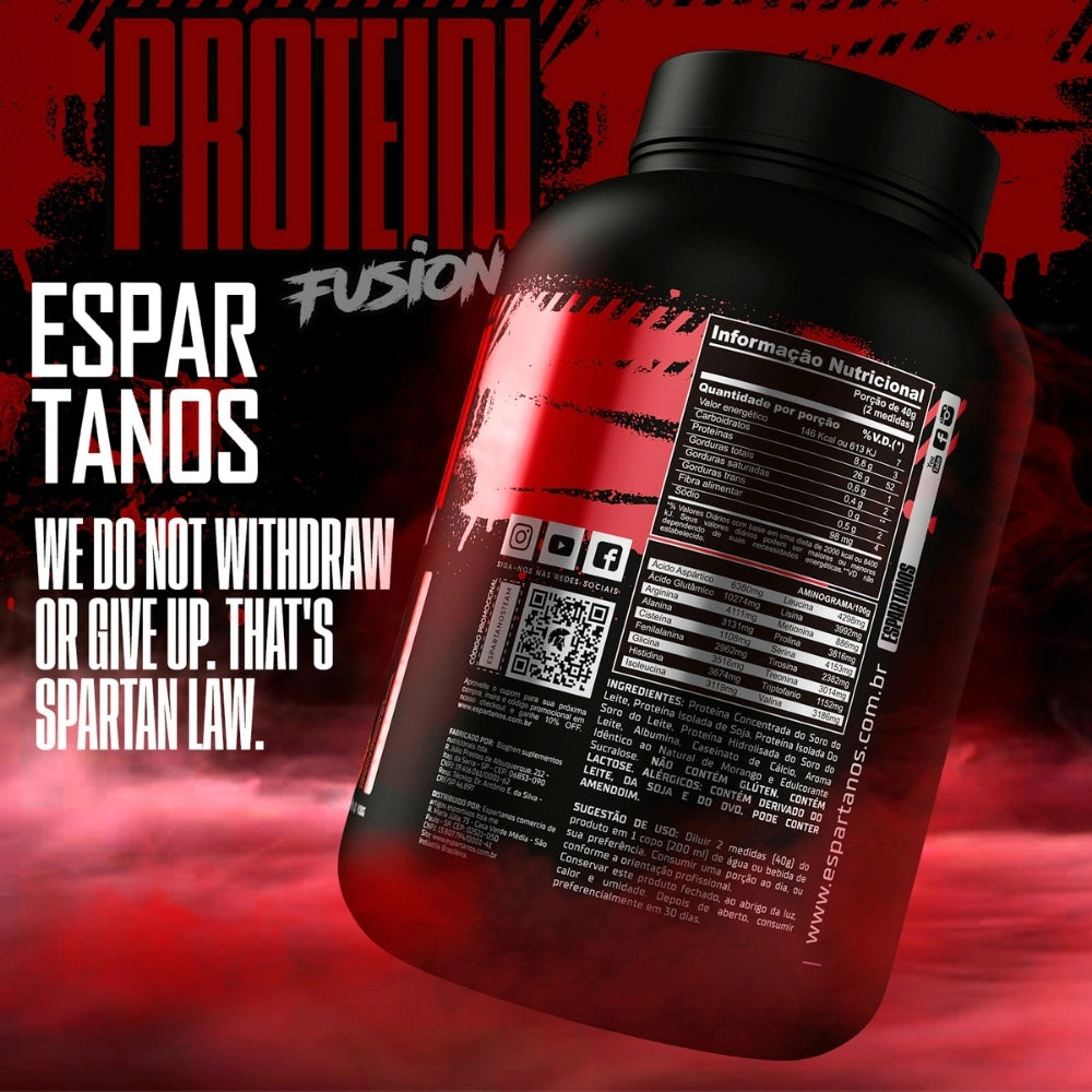 Kit Espartanos Whey Protein Isolado Fusion + Bcaa + Creatina Pura Monohidratada + Glutamina Pura + Colágeno Hidrolisado + Shaker - Combo de Suplementos Completo para Massa Muscular