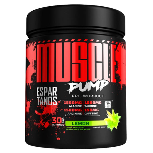 Pré Treino Muscle Pump Suplemento Pre Workout 300g - Espartanos