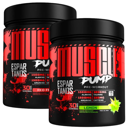 Pré Treino Muscle Pump Suplemento Pre Workout 300g - Espartanos