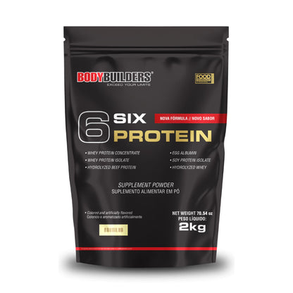 Whey Protein Concentrado 6 Six Protein 2kg Para Ganho de Massa Muscular Magra e Força Muscular  – Bodybuilders