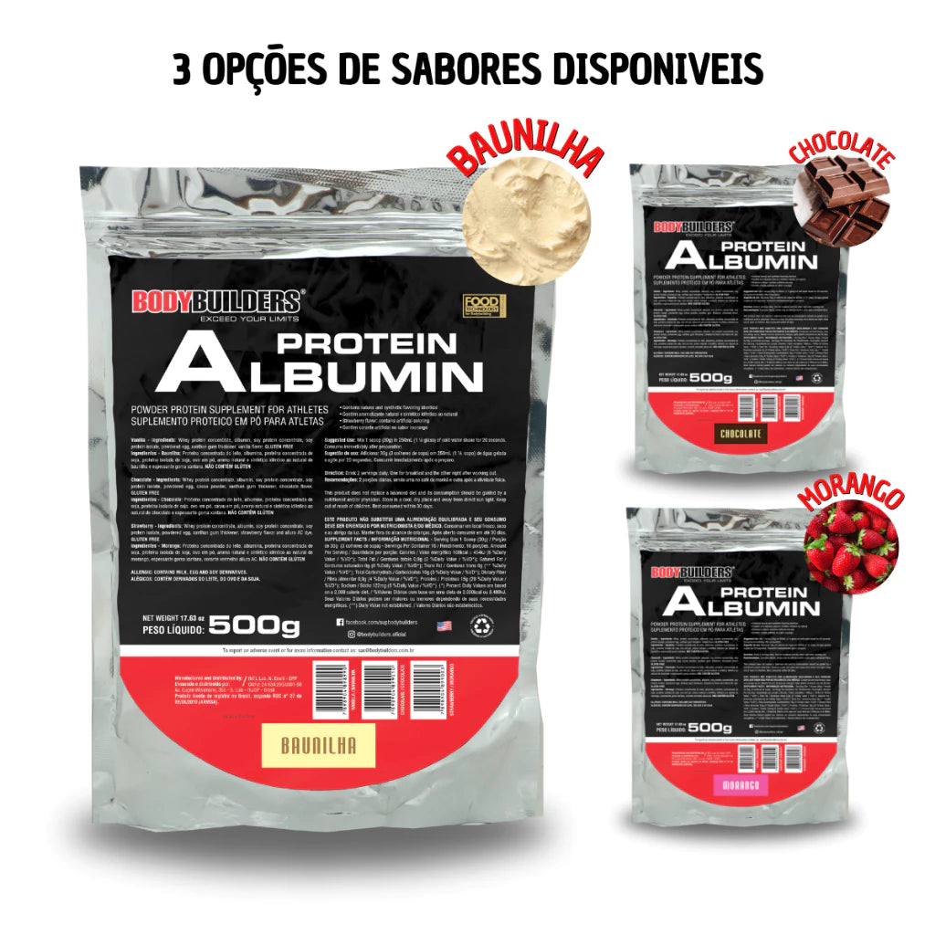 Proteína do Ovo Albumina Protein 500g - Bodybuilders