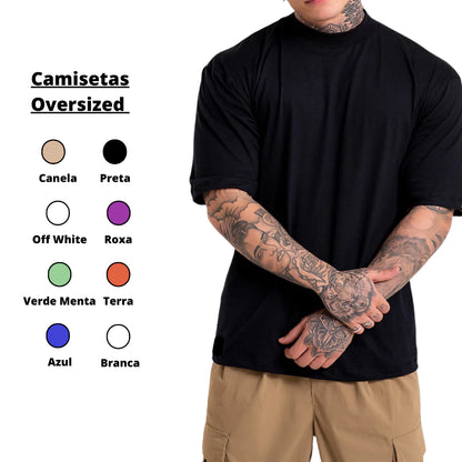 Camiseta Oversized Streetwear 100% Algodão