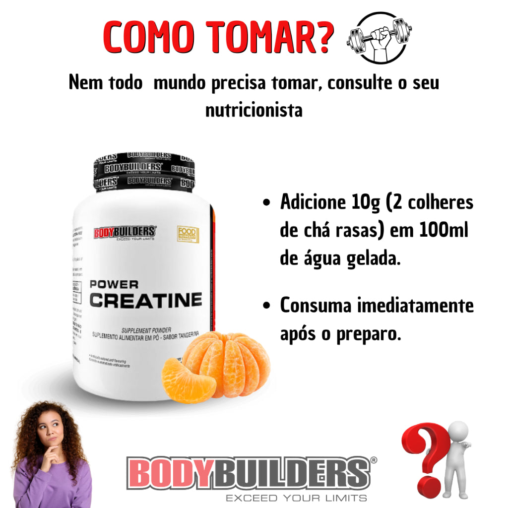 Creatina Power 100g Para Preservação da Massa Muscular Bodybuilders