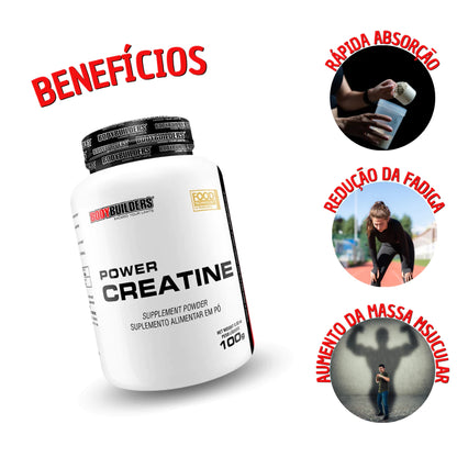 Creatina Power 100g Para Preservação da Massa Muscular Bodybuilders