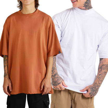 Kit 2 Camisetas  Oversized Streetwear 100% Algodão