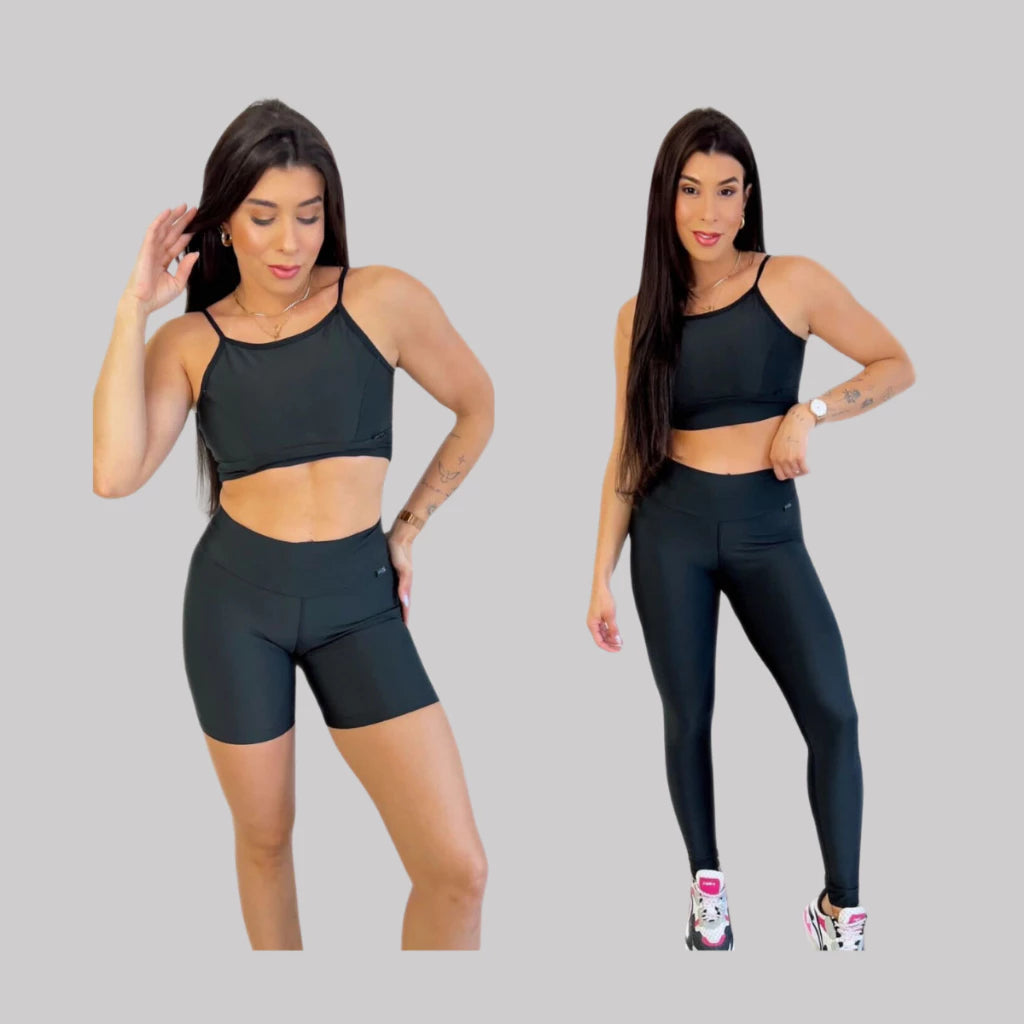 Conjunto Academia 3 Peças (Top ,Legging e Short) Legging Store