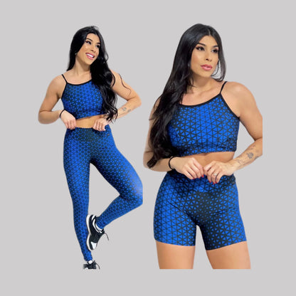 Conjunto Academia 3 Peças (Top ,Legging e Short) Legging Store