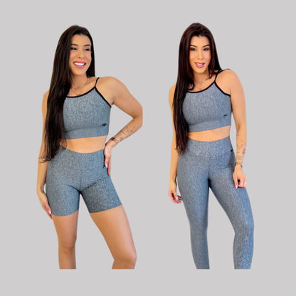 Conjunto Academia 3 Peças (Top ,Legging e Short) Legging Store