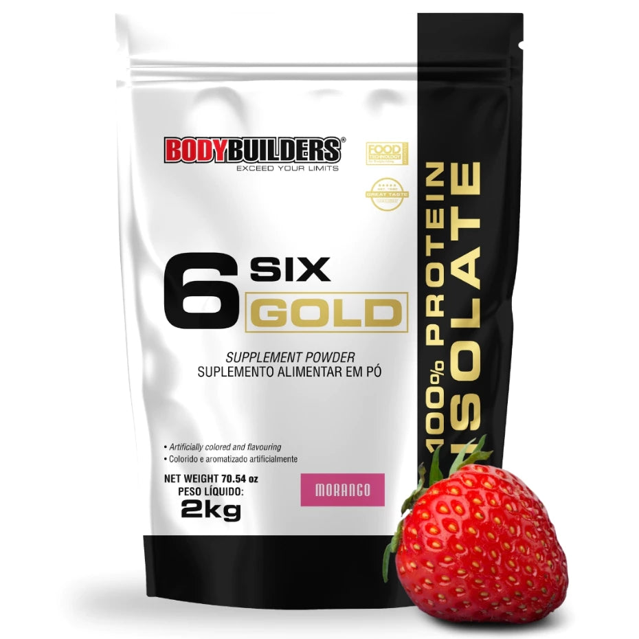 Whey Protein Isolado Hidrolisado Six Gold 2 KG 100% Protein Isolate - Bodybuilderes