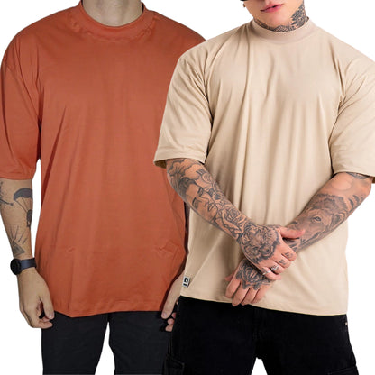 Kit 2 Camisetas  Oversized Streetwear 100% Algodão