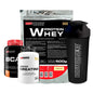 Kit Whey Protein Concentrado em Blend Proteico 500g + BCAA 4,5 100g + Power Creatina 100g + Coqueteleira - Aumento de Massa Muscular - Bodybuilders