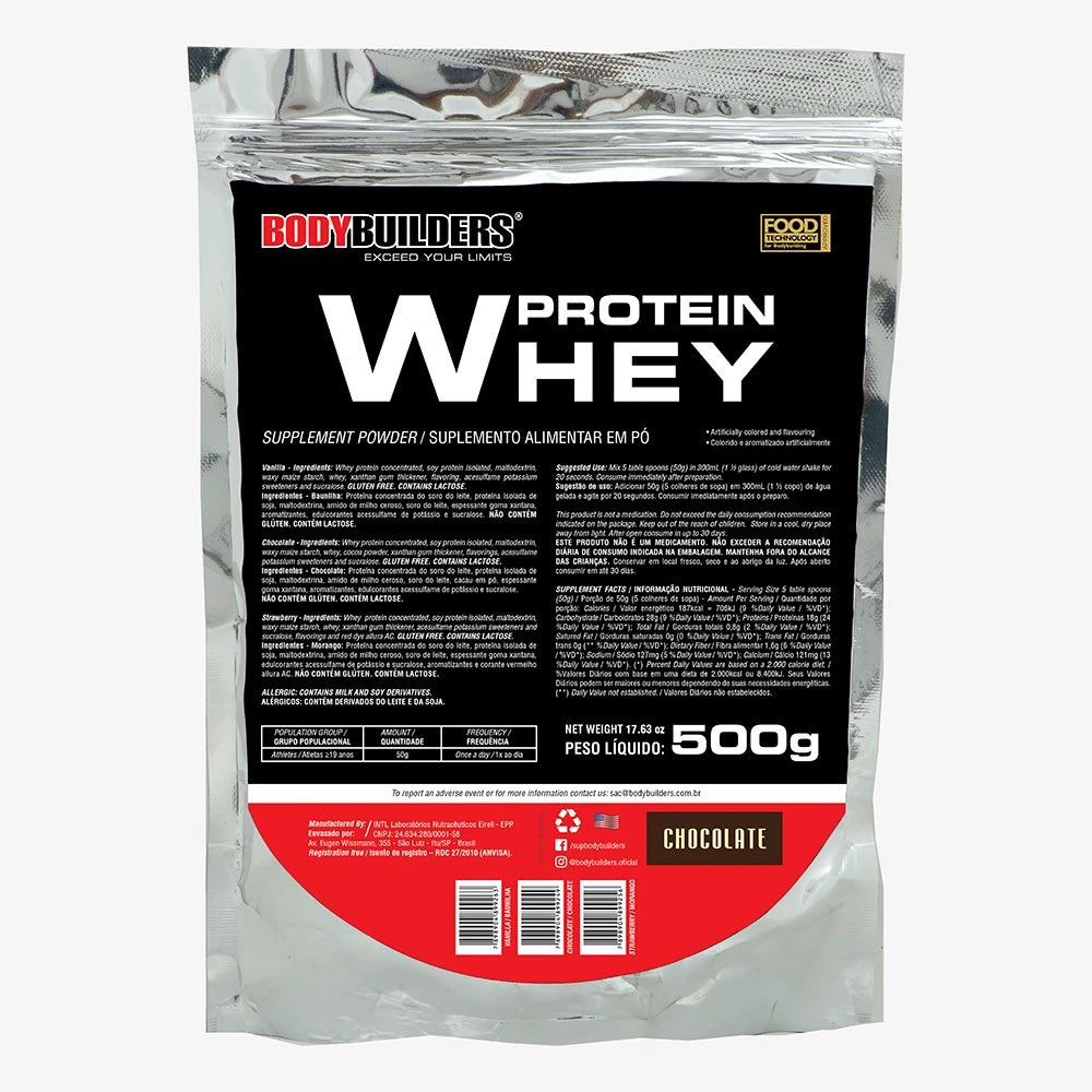 Whey Protein Concentrado em Blend Proteico 35% 500g - Suplemento em pó - Refil - Bodybuilders