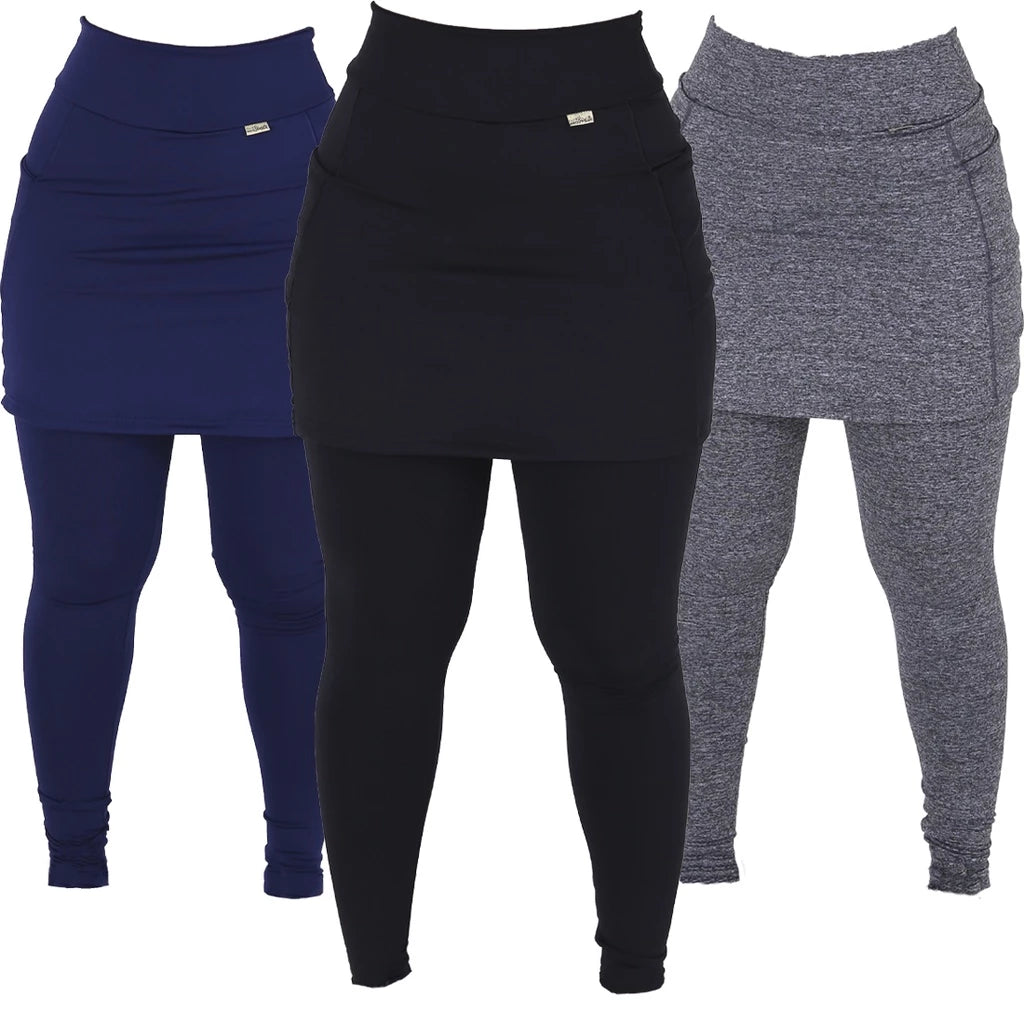 Kit com 3 Legging Saia