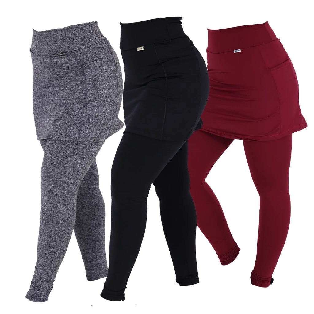 Kit com 3 Legging Saia