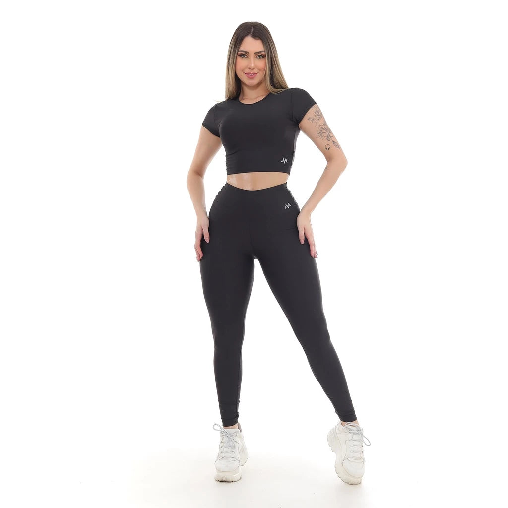 Conjunto fitnes academia felpado flanelado