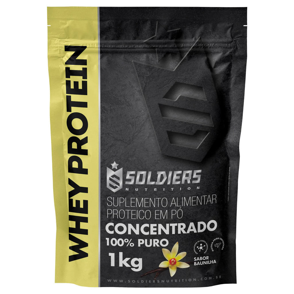 Whey Protein Concentrado 1kg - 100% Importado - Soldiers Nutrition